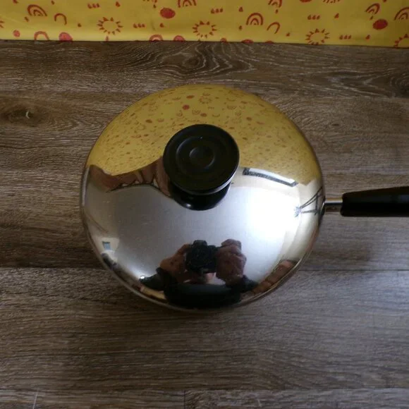 REVERE WARE Vintage 2 Qt Stainless Saucepan Copper Bottom, Rome NY, USA - Picture 8 of 13